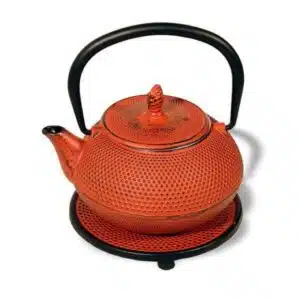Teekanne Gusseisen orangerot