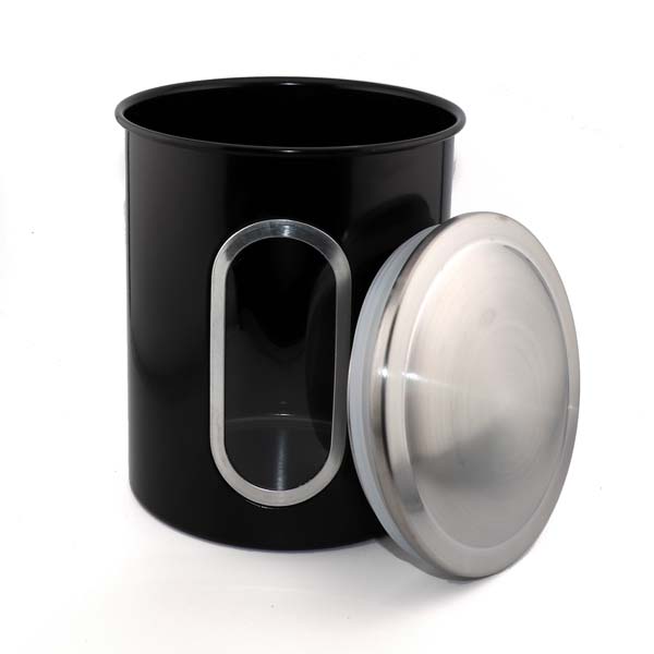 Elegantes Vorratsdosen 4er-Set mit Sichtfenster "Black-Luca" – Bild 2