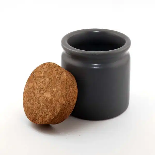 Zeitlose Keramikdose mit natürlichem Korkdeckel "Lina" – Bild 2