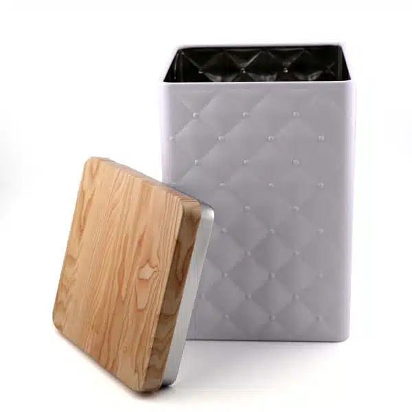 Schlichte Aufbewahrungsdose quadratisch weiss "Lumo" – Bild 2