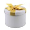 weisse runde geschenkdose