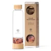 Edle Glastrinkflasche Lotus Vita Edelsteine "Wassermelonen-Turmalin, Amethyst"