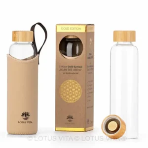 trinkflasche glas mit neoprenhülle