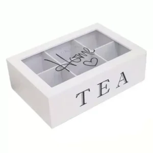 aufbewahrungsbox tee holz 6 fächer