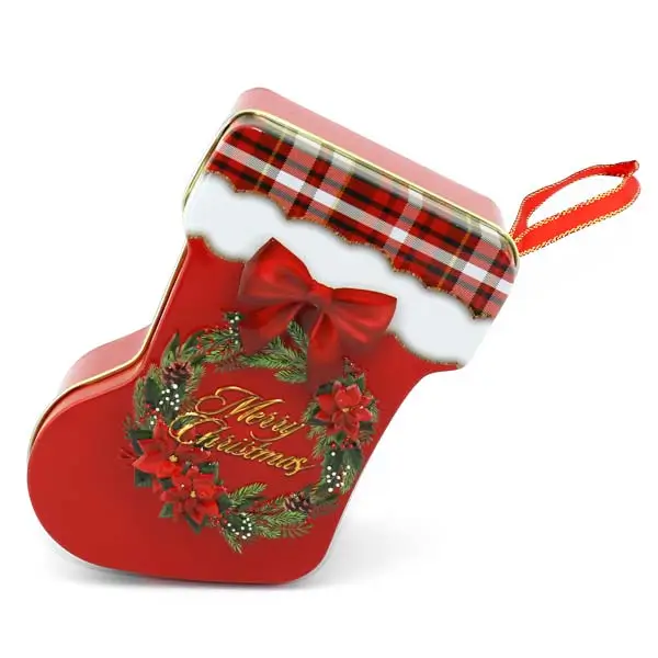 weihnachtsstiefel in Dosenform