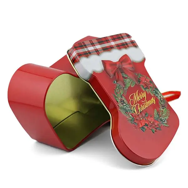 Stimmungsvoller Dosen-Weihnachtsstiefel in Rot "Santa-Nico" – Bild 2