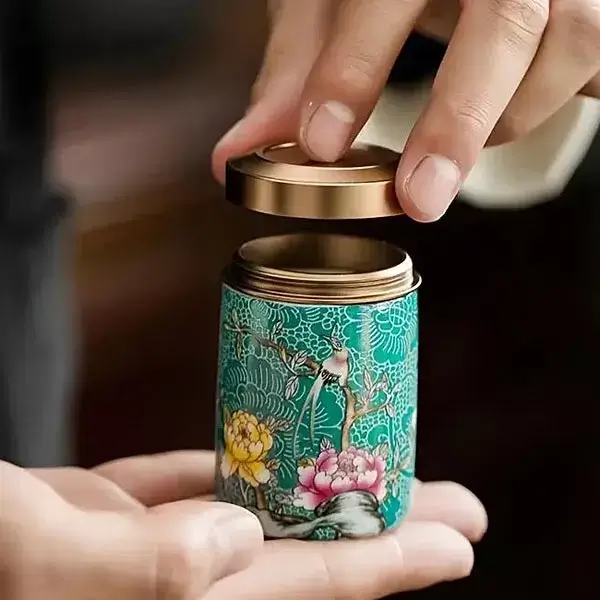 Traditionelles Keramik-Teedosen Geschenkset mit fernöstlichem Flair "Jing-Mei" – Bild 3