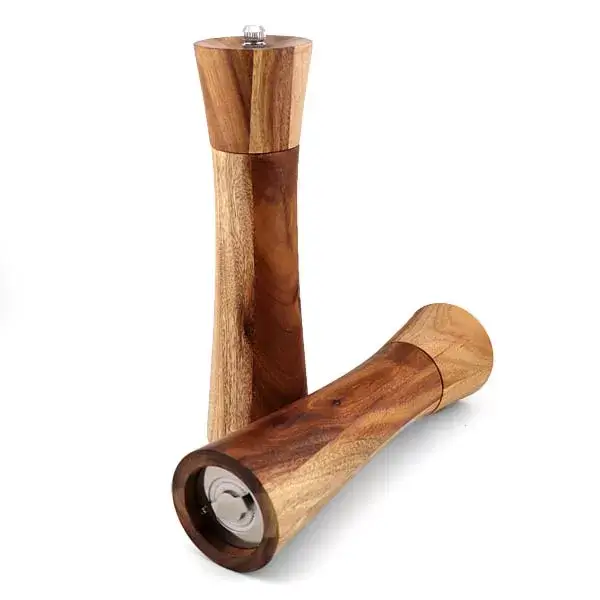 Zeitlose Gewürzmühle aus Akazienholz für Pfeffer & Salz "Spice-Fine" – Bild 2