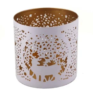 weisses windlicht metall