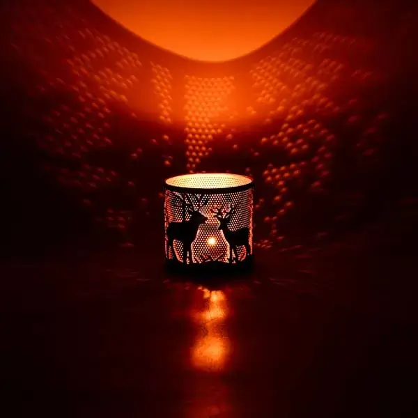 Edles Windlicht mit liebenden Hirschen "Dear-Lina" – Bild 2