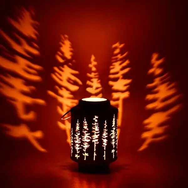 Winterliche weisse kleine Laterne für Teelichter "Frost-Lina" – Bild 3