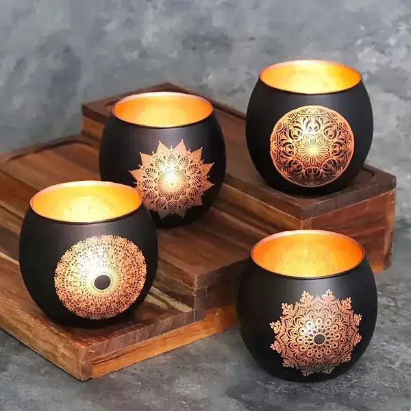 windlicht rangoli mandala